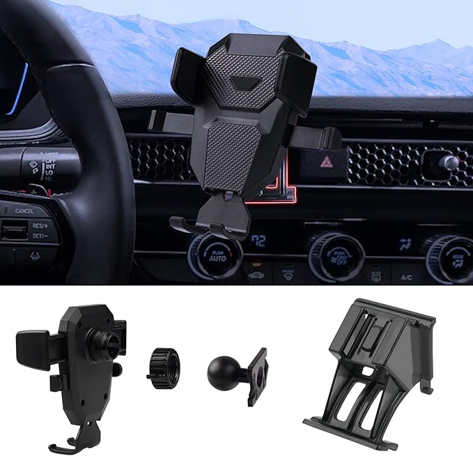 Karltys Car Phone Holder, Air Vent Dash Car Phone Mount Thick Case Friendly, Hands Free Phone Holder for Honda Civic 2022-2025 2026 11th Gen. Interior Accessories