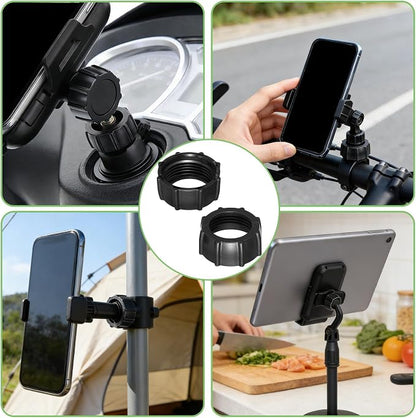 6 Pcs Car Phone Mount Replacement Parts Tightening Nut for Replacement Screw-On Parts Adapter Phone Holder Tightening Nut Screw-On Bracket Holder Ring for DVR Camcorder Wireless Charger