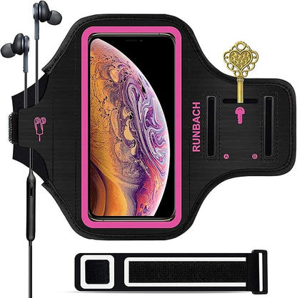 Armband for iPhone 16 Pro Max/16 Plus/15 Pro Max/15 Plus/iPhone 14 Pro Max/14 Plus/13 Pro Max/12 Pro Max/11 Pro Max/Xs Max,Running Exercise Arm Band for iPhone Max (Pink)