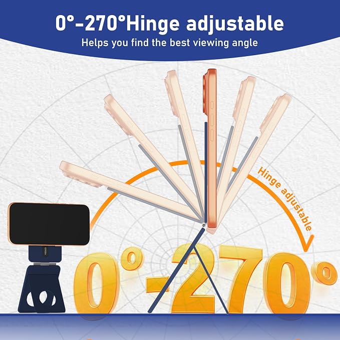 Magnetic Tripod for iPhone, Aluminium Phone Tripod Stand Compatible with Magsafe iPhone 17/16/15/14/13/12 Series, Foldable Strong Magnetic Phone Stand & Travel Essentials Accessories