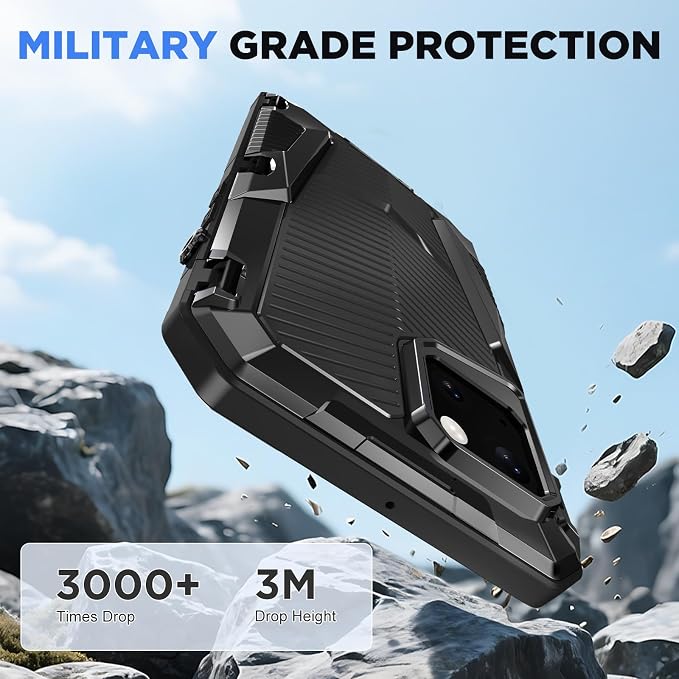 Beasyjoy for iPhone 14 Waterproof Case, Metal Heavy Duty Case with Built-in Temperd Glass Screen Protector, Military Grade Shockproof Full Body Protection, Rugged Phone Cover for iPhone 14, Black