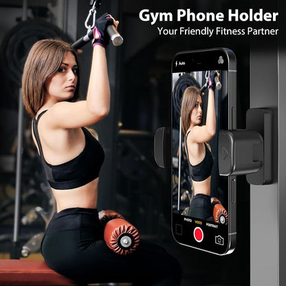 CreaDream Gym Magnetic Phone Holder, Gym Essentials Magnet Phone Mount with 360 Rotation, Portable Workout Accessories for Men and Women, Compatible with 4.7-7" Smartphones