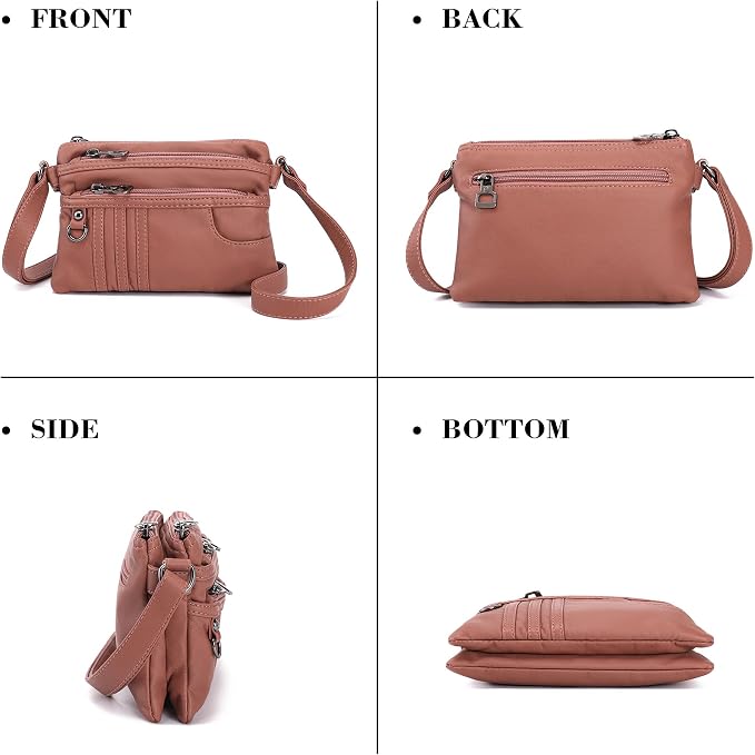 MINICAT Multiple Pockets Small Crossbody Purse Cell Phone Purse Shoulder Bags for Women Cross Body Bag for Woman
