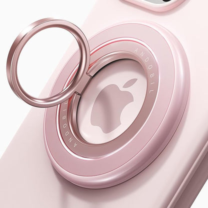 andobil [2026 3rd Gen] Magnetic Phone Grip for MagSafe [360° Rotatable & Ultra-Stable] Two-Sided Magnet Cell Phone Ring Holder Compatible with MagSafe Accessories, iPhone 17 Air 16 15 14 Pro Max, Pink