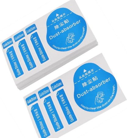 uxcell 50pcs Dust Removal Stickers, Computer Cellphone Tablet Screen Cleaning Decals, 8 x 5cm Laptop Absorber LCD Dusting Stickers Tools for Cell Phone Tempered Glass Screen Film