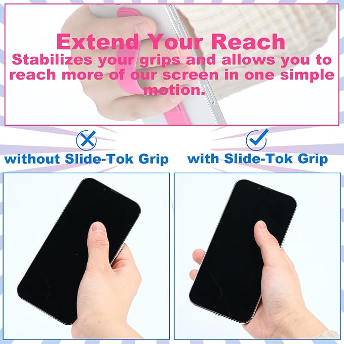 Weewooday 6 Pieces Phone Grip Holder Cell Phone Grip Strap Telescopic Finger Strap Stand Universal Finger Kickstand for Most Smartphones(Blue, Rose Pink, Yellow)