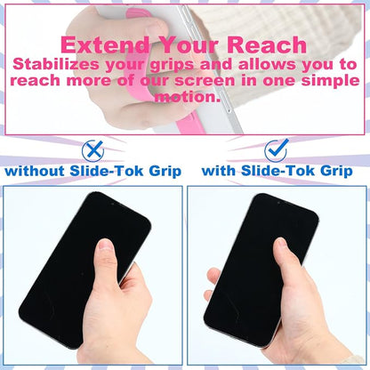 Weewooday 6 Pieces Phone Grip Holder Cell Phone Grip Strap Telescopic Finger Strap Stand Universal Finger Kickstand for Most Smartphones(Blue, Rose Pink, Yellow)