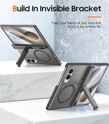 SPIDERCASE for Samsung Galaxy Z Fold 8 Case,Built-in [Screen Protector] [Hinge Protection] [Kickstand] Full Body Protective Phone Case for Galaxy Z Fold 8 - Gray