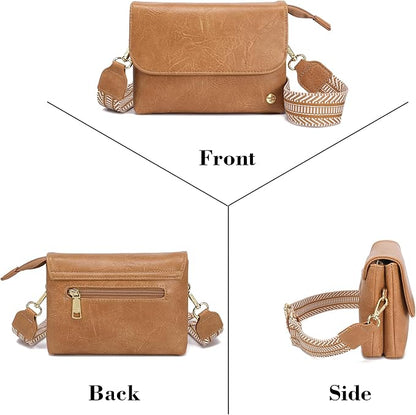 MINICAT RFID Blocking Small Crossbody Bags for Women Vegan Leather Mini Travel Purses Cell Phone Purse Cross Body Bag