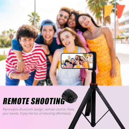 Magnetic Selfie Ring Light, Snap Grip with Detachable Bluetooth Remote Control for iPhone, Rechargeable LED Fill Light, Smartphone Camera Handle, Photo Shooting Acccessories Compatible with Magsafe