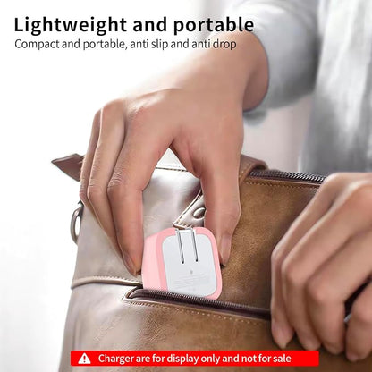 40W Soft Silicone Power Adapter Sleeve Case Compatible with Apple 40W USB‑C Dynamic Power Adapter (60W Max), for MacBook Air 15/13 M5 A3448 A3449 Charger, Anti‑Fall Shockproof Protective Cover, Pink