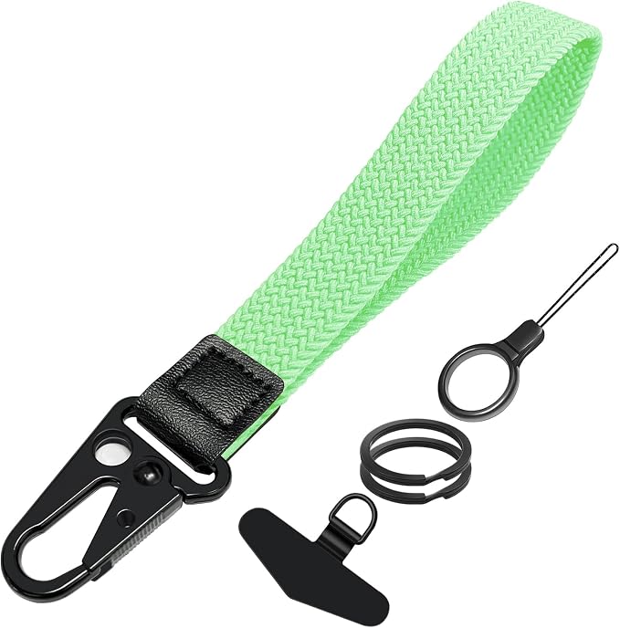 Stretchy Wristlet Keychain, Wrist Lanyard Strap Key Chain Holder to Hold Keys Wallet Phone ID Badge for Men Women
