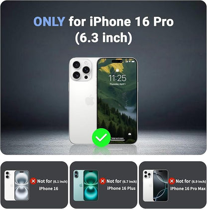 jaroco Magnetic for iPhone 16 Pro Case, [Compatible with MagSafe][Military Grade Drop Protection][Heavy Duty Protection][Non-Slip][Shockproof] 2-Layer Durable Bumper Phone Case 6.3''-Army Green
