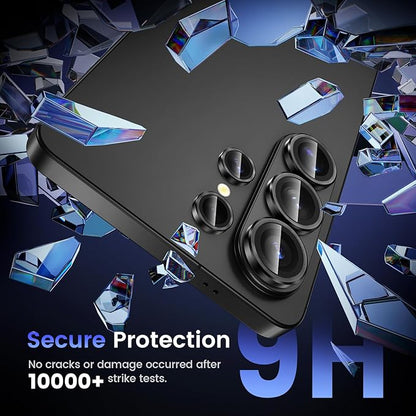 Tensea (3+2PCS Compatible with Samsung Galaxy S26 Ultra Camera Lens Protector, 9H Tempered Glass Camera Cover Screen Protector Metal Individual Ring [Installation Tray][Case Friendly]