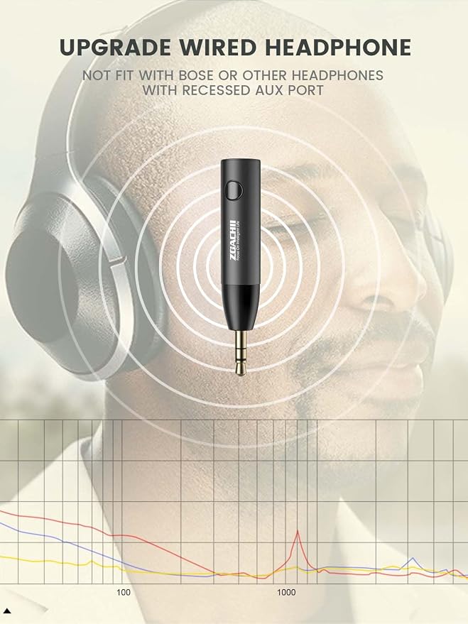Bluetooth Aux Adapter for Car, Wireless Bluetooth 5.0 Audio Receiver with 3.5mm Jack for Vehicle Truck Home Stereo Speaker Headphone Music Streaming, Handsfree Calling, [1 Piece]