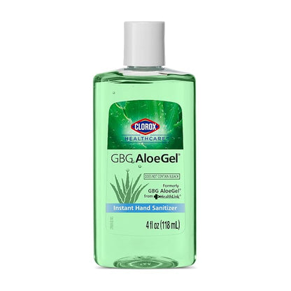 Clorox Healthcare GBG AloeGel Hand Sanitizer Gel, Bleach Free - Mini Hand Sanitizer Travel Size Gel for On-The-Go Travel Essentials - Sanitizing Solution for School Supplies & Office Use, 4 Fl Oz