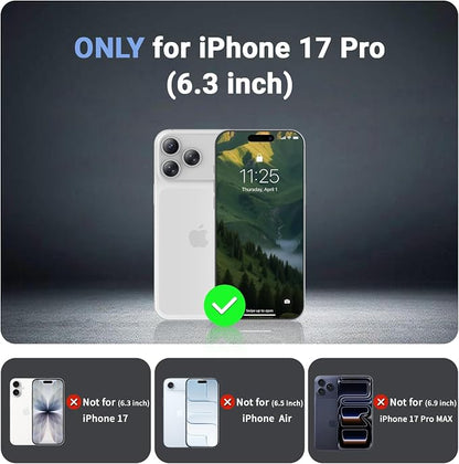 jaroco Magnetic for iPhone 17 Pro Case, [Compatible with MagSafe][Military Grade Drop Protection][Heavy Duty Protection][Non-Slip][Shockproof] 2-Layer Durable Bumper Phone Casee 6.3''-Army Green