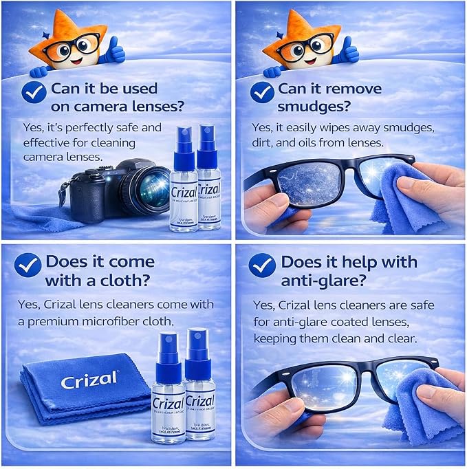 Eyeglass Lens Cleaning Solution – 2 Pack – Safe for AR-Coated Lenses – Designed & Tested by the AR Coating Experts