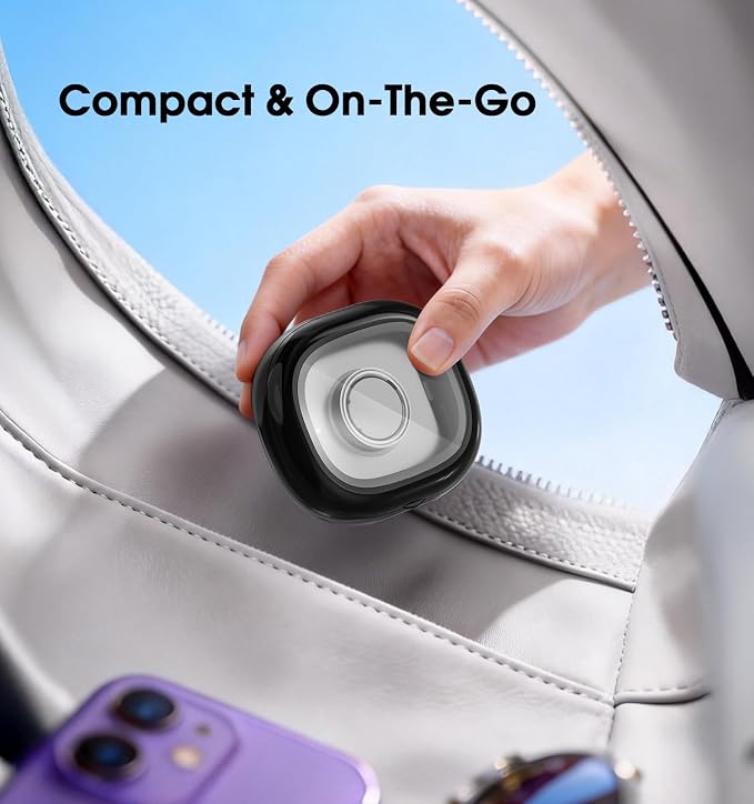 Charging Case for Oura Ring Gen 4 & 3 Charger, 2000mAh Portable Travel Power Station Fits All-Sized Oura Ring 4 & 3, 45-Day Runtime (Official Charger NOT Included)(Black)