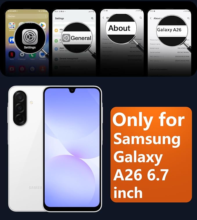 FNTCASE for Galaxy A26 5G Phone Case: Magnetic Matte Translucent Military Grade Drop Protection Cell Phone Cover - Slim Rugged Durable Shockproof Protective for Samsung A26 Cases - Light Purple