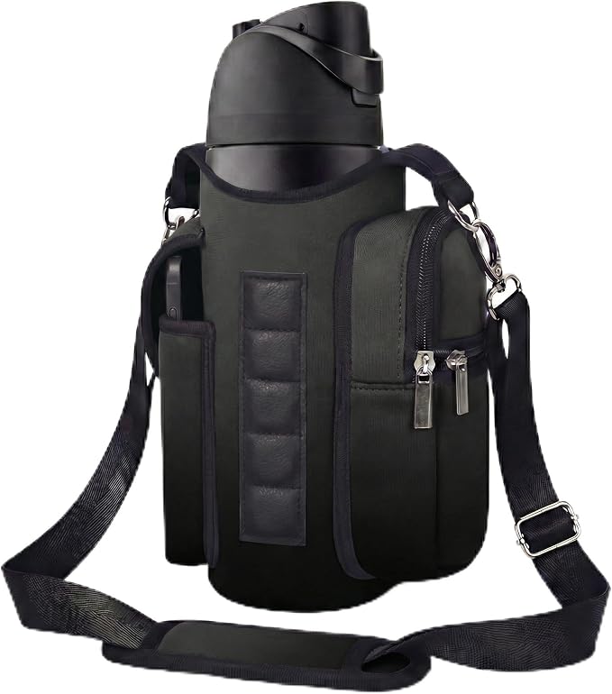 AUPET Magnetic Gym Bag for Men & Women, Small Gym Bag Organizer, Crossbody Magnets Gym Water Bottle Bag Holder Carrier Fits for 18-40oz Owala Yeti Hydro Flask, Workout Pouch for Phone, Keys & Wallet