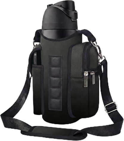 AUPET Magnetic Gym Bag for Men & Women, Small Gym Bag Organizer, Crossbody Magnets Gym Water Bottle Bag Holder Carrier Fits for 18-40oz Owala Yeti Hydro Flask, Workout Pouch for Phone, Keys & Wallet