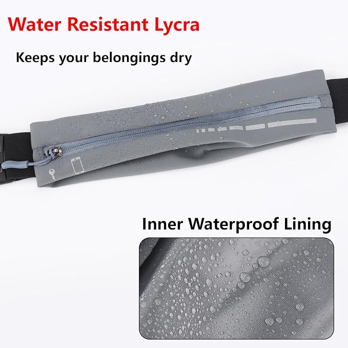 Slim Running Belt for Men Women,Runners Fanny Pack Waist Phone Holder for women, Pouch Waist Bag for Workout Jogging