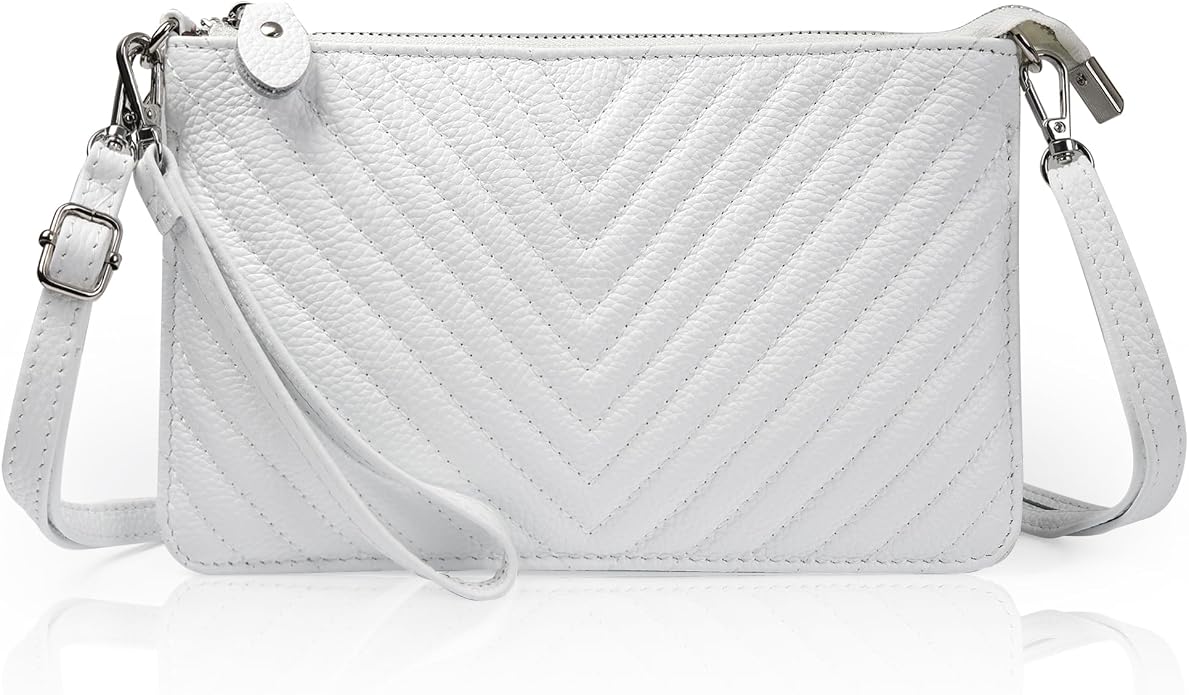 befen Genuine Leather Wristlet Clutch Wallet Purses Small Crossbody Bags for Women with RFID Blocking Card Slots