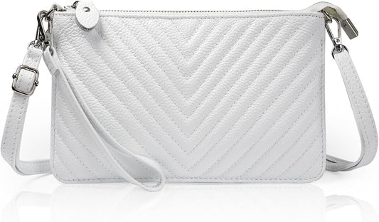 befen Genuine Leather Wristlet Clutch Wallet Purses Small Crossbody Bags for Women with RFID Blocking Card Slots