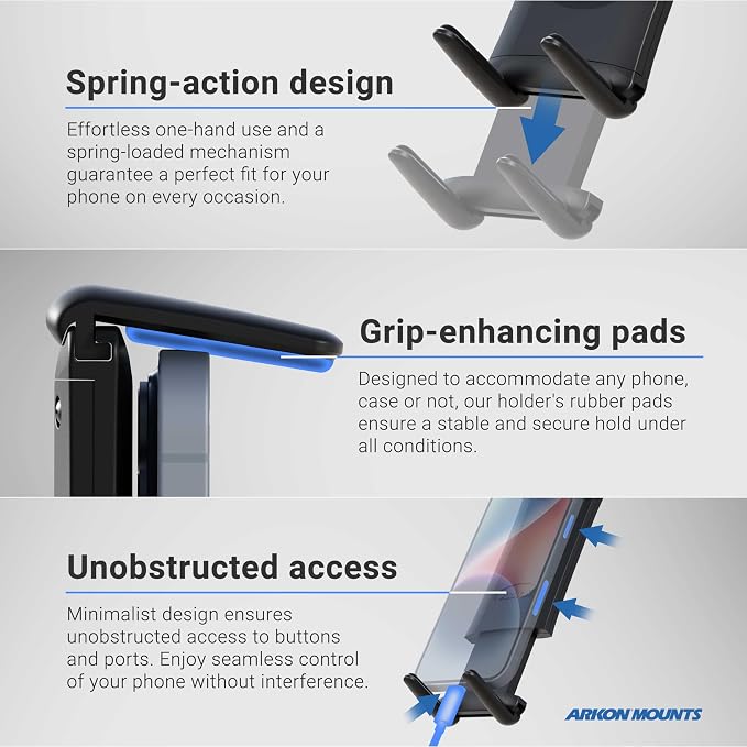 Arkon Mounts Midsize Tablet Car Headrest Mount for iPad mini Galaxy Tab S Tab Plus 4 3 7.0 8.0