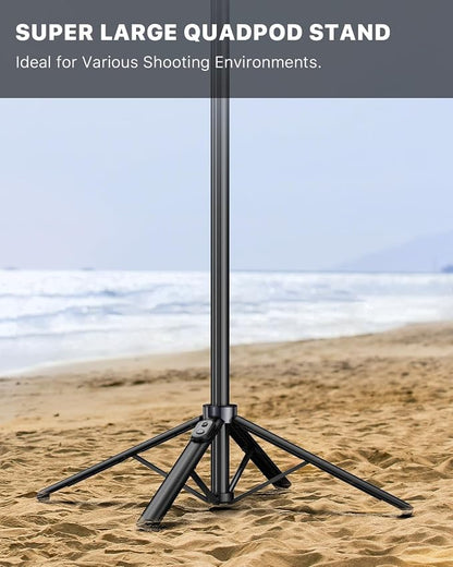 M MYBAT PRO Selfie Ring Light with 72" Tripod Stand - Extendable Selfie Stick with Light for Phone, Live Streaming, Makeup, Travel, Gaming, Video, Includes Phone Holder& USB-C Powered