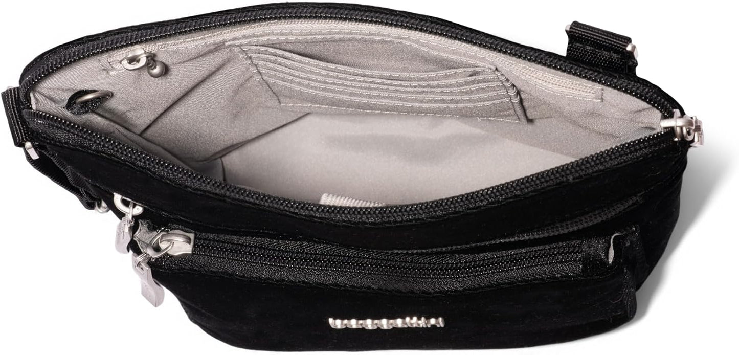 Baggallini Pocket Crossbody Bags for Women 8x8 Small Lightweight Durable Water-resistant Travel Purse W/Rfid