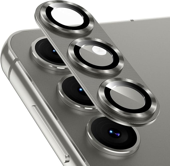 Korecase Camera Lens Protector for Samsung Galaxy S25 Plus Tempered Glass Camera Film Cover, Strong Adhesion, 9H Hardness Anti-Scratch Rear Camera Lens Cover for Samsung S25Plus, Grey