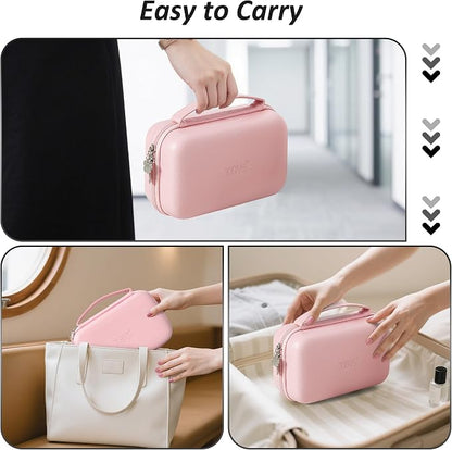 Charger Case for Macbook, Portable Tech Electronic Organizer Bag, Small Travel Storage Pouch for Laptop Accessories, MacBook Power Adapter, Charging Cords, USB Drives, Power Bank (Pink, XL)