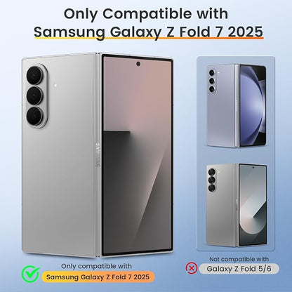 VEGO for Samsung Z-Fold 7 Case with Rotating Stand&Slide Camera Cover Red | Z Fold 7 Case with Screen Protector & Hinge Protecion Anti-Drop Shockproof Kickstand Case for Samsung Galaxy Fold 7
