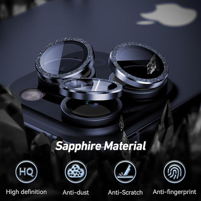 Jeluse Camera Lens Protector for iPhone 17 Pro Max/17 Pro/16 Pro Max/16 Pro/15 Pro Max/15 Pro/14 Pro Max/14 Pro, 9H Tempered Glass Screen Protector Cover Alignment Kit Metal Individual Ring