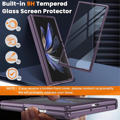 WRJ Magnetic for Samsung Galaxy Z Fold 8 Ultra Case,Dark Purple | Fit for Magsafe,Buit-in Screen Protector,Full Hinge Protection,Military Grade Drop Protection,Slim Shockproof Phone Case