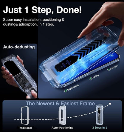 UltraGlass UNBREAK TOP 9H+ Glass for iPhone 12 Pro Max Screen Protector [Military Grade Shatterproof & Longest Durable] Full Screen iPhone 12 Pro Max Glass, 2024 Upgrade, 2 Packs