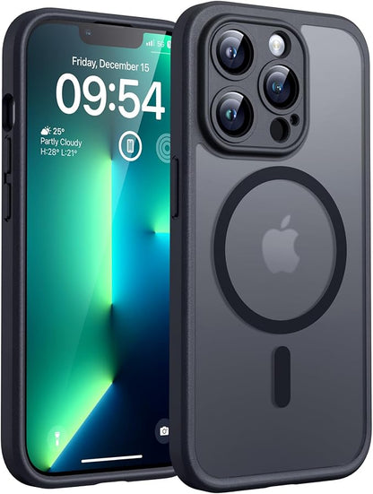 TOCOL for iPhone 13 Pro Max Case, Full Camera Protection, Drop Protection, Compatible with Magsafe, Matte Phone Case for iPhone 13 Pro Max 6.7 inch (Matte Black)