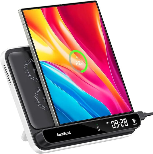 Fast Wireless Charging Station for Google 9 Pro Fold/Pixel Fold/8 Pro/8a/7 & Samsung Galaxy Z Fold 6/5/4/3, Foldable Phone Charger Stand, 504F