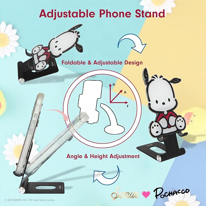 Sonix x Sanrio Character Phone Stand | Adjustable Cell Phone Holder, Desk Stand, Dock | Pochacco