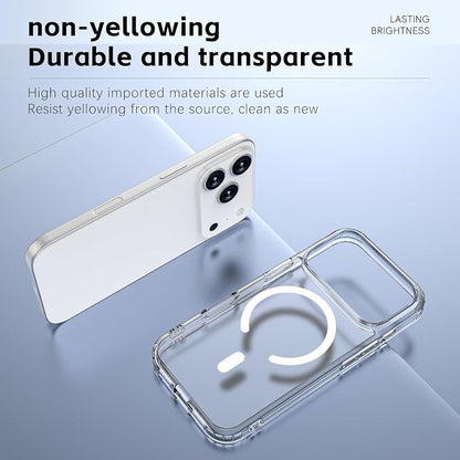 Magnetic Designed for iPhone 17 Pro Max Case Clear, [Compatible with Magsafe] [Not Yellowing] [Military-Grade Drop Protection] Clear Phone Cases for Apple iPhone 17 Pro Max - 6.9 Inch 2025