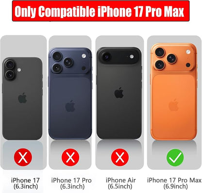 Battery Case for iPhone 17 Pro Max, 12000mAh Capacity Portable Charger Case Rechargeable Smart Battery Pack Compatible with iPhone 17 Pro Max 6.9 inch Charging Cover Support Wireless Charging (Black)