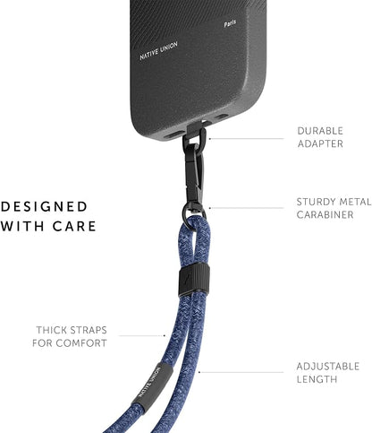Native Union Sling – Adjustable & Detachable Phone Strap – Compatible with iPhone 16, 15, 14, 13 and most Smartphones – Made with 100% Durable & Recycled Materials (Navy)