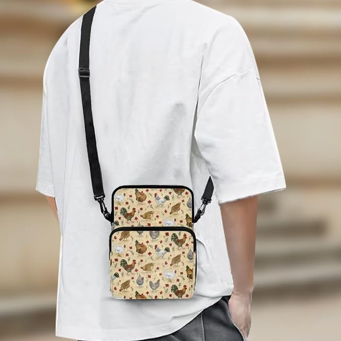 Men's Crossbody Bag, Small Cell Phone Wallet, Women's Shoulder Handbag, Travel Gym Bag