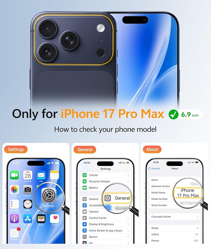 FNTCASE for iPhone 17 Pro Max Case: [Compatible with Magsafe] Translucent Matte Cases with [Full Camera Protection] [Screen Protector] Military Grade Shockproof Protective Phone Cover - Blue