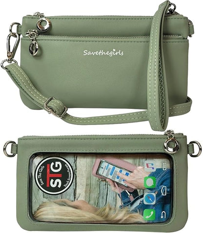 Save the Girls Cell Phone Purse - Touch Screen Women’s Crossbody Bag - Clutch Purses for Women (Bella) | Touch Screen, for Women