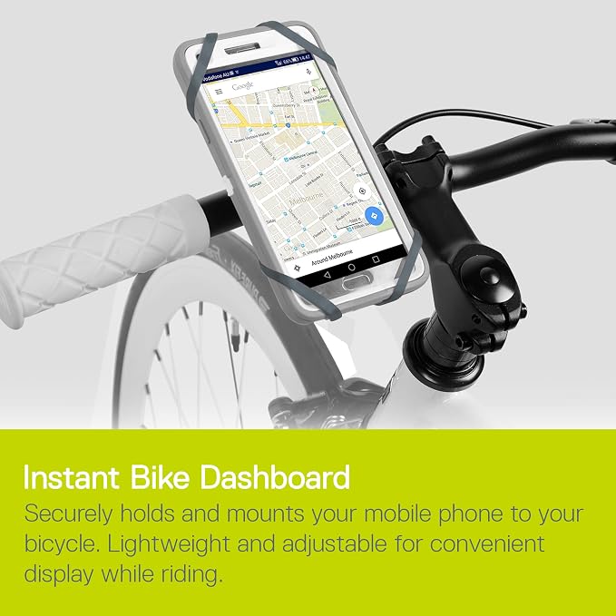 Delta Bike Phone Mount Cycle - Xmount Bicycle Phone Holder Adjusts to Any Handlebar & Fits Any Phone or iPhone - Easily Accessible Bike Accessories for Adult Bikes