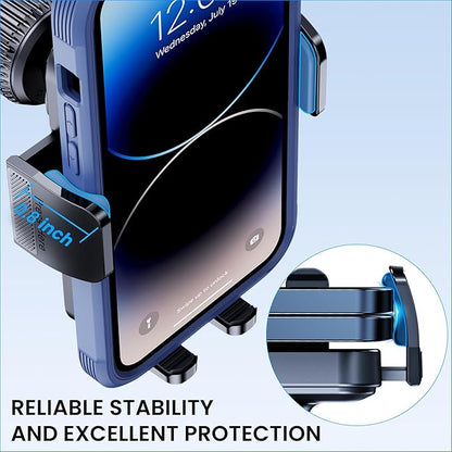 Phone Holders for Your Car [Military Grade Suction Ultra Strong Base] Cell Phone Car Holder 3 in 1 Dashboard/Windshield/Air Vent Hands-Free for iPhone Android