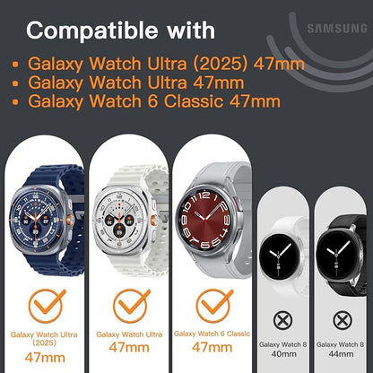 JETech Screen Protector for Galaxy Watch Ultra/6 Classic 47mm, 3-Pack | Tempered Glass Protection, HD Clear, Anti-Scratch Design